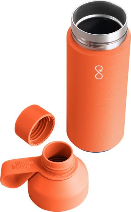 Ocean Bottle in Orange, gravierbar mit Firmenlogo