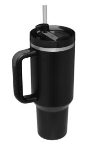 Stanley Quencher H2.0 in Schwarz, gravierbar mit Firmenlogo