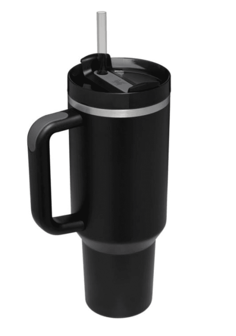 Stanley Quencher H2.0 in Schwarz, gravierbar mit Firmenlogo