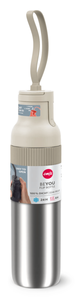 beYou Flip Bottle 0,7 L Hellgrau