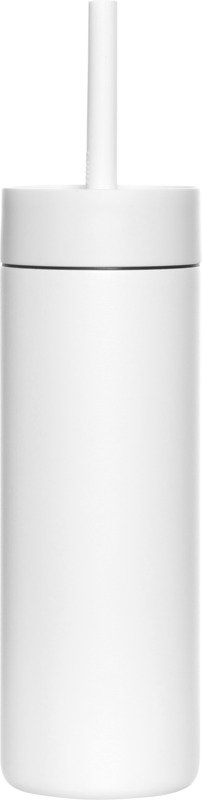MiiR Sipper 473 ml Trinkflasche mit Strohhalm Weiß