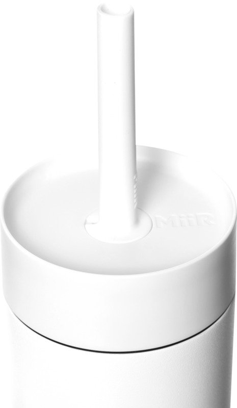 MiiR Sipper 473 ml Trinkflasche mit Strohhalm Weiß