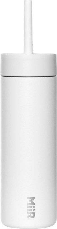 MiiR Sipper 473 ml Trinkflasche mit Strohhalm Weiß