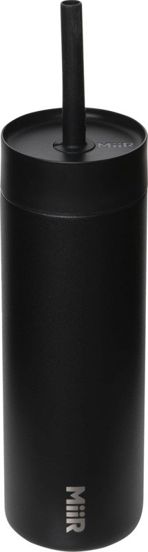 MiiR Sipper 473 ml Trinkflasche mit Strohhalm Schwarz