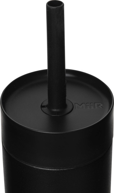 MiiR Sipper 473 ml Trinkflasche mit Strohhalm Schwarz