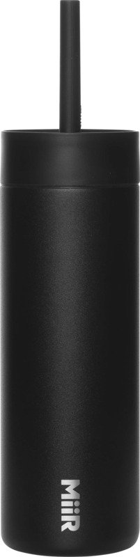 MiiR Sipper 473 ml Trinkflasche mit Strohhalm Schwarz