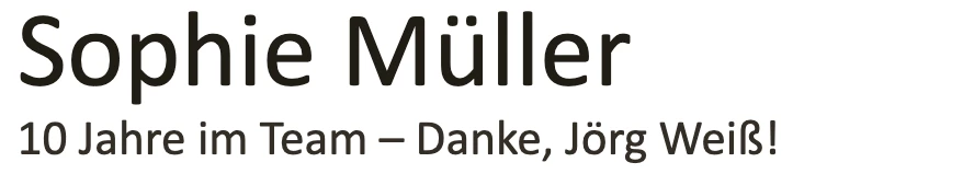 Gravurschrift Nr. 2 Calibri: Schriftbeispiel für die Gravur auf Thermobechern