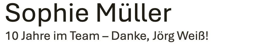 Gravurschrift Nr. 3 Aptos: Schriftbeispiel für die Gravur auf Thermobechern