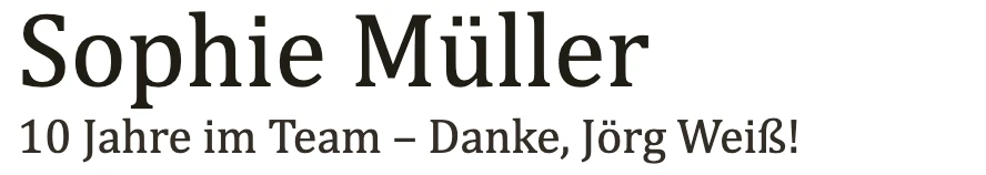 Gravurschrift Nr. 10 Cambria: Schriftbeispiel für die Gravur auf Thermobechern