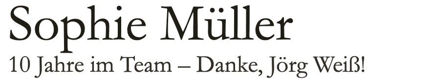 Gravurschrift Nr. 11 Garamond: Schriftbeispiel für die Gravur auf Thermobechern