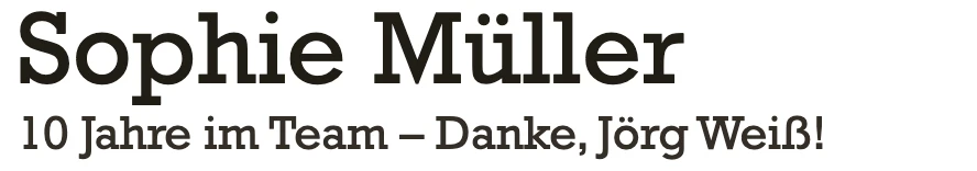 Gravurschrift Nr. 14 Rockwell: Schriftbeispiel für die Gravur auf Thermobechern