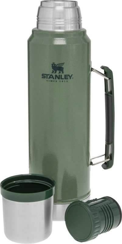Stanley Thermoskanne 1l Classic Hammertone Grün