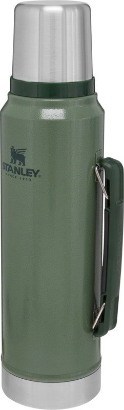 Stanley Thermoskanne 1l Classic Hammertone Grün