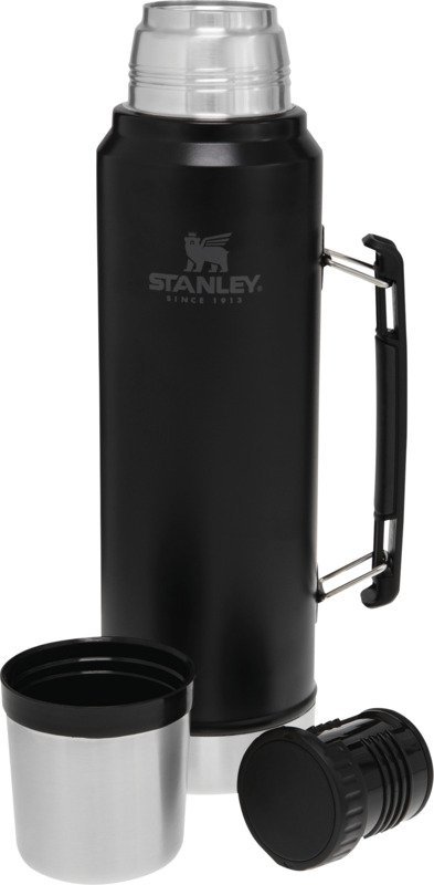 Stanley Thermoskanne 1l Classic Mattschwarz